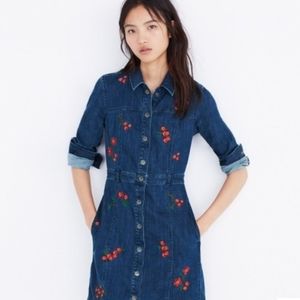 Madewell embroidered denim dress